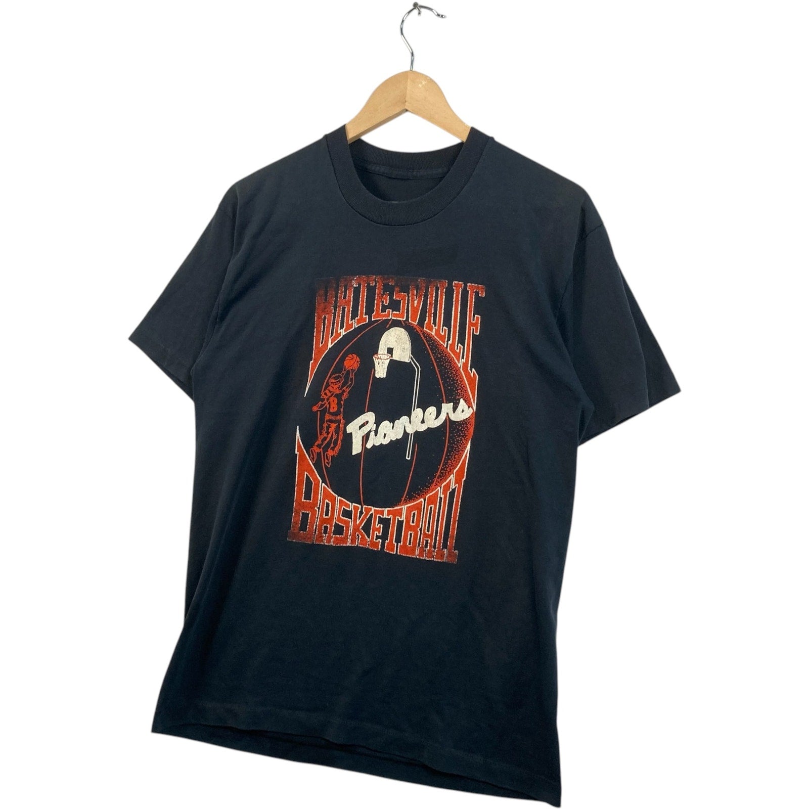 Vintage Batesville Pioneers Basketball Spellout Silhouette Tee