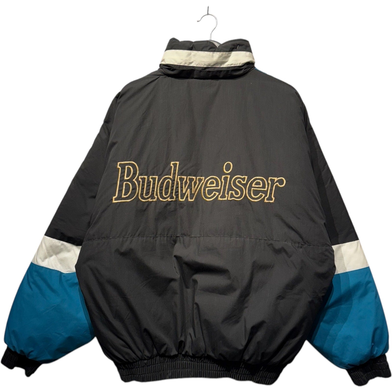Vintage Pro Player Budweiser Spellout Reversible Puffer Jacket