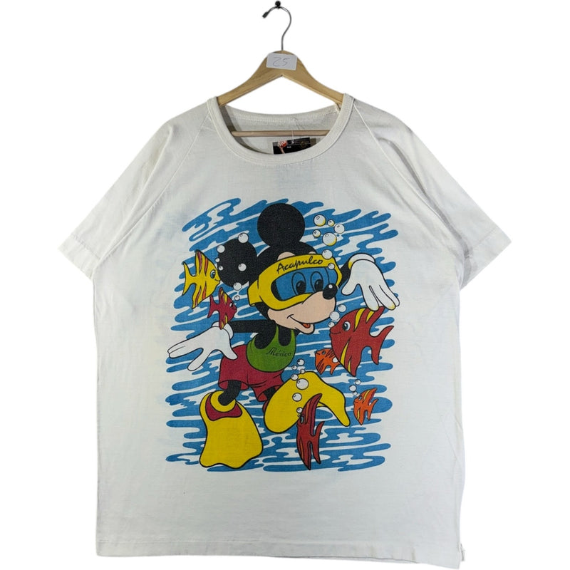 Vintage Disney Mickey Mouse Snorkeling Graphic T-Shirt