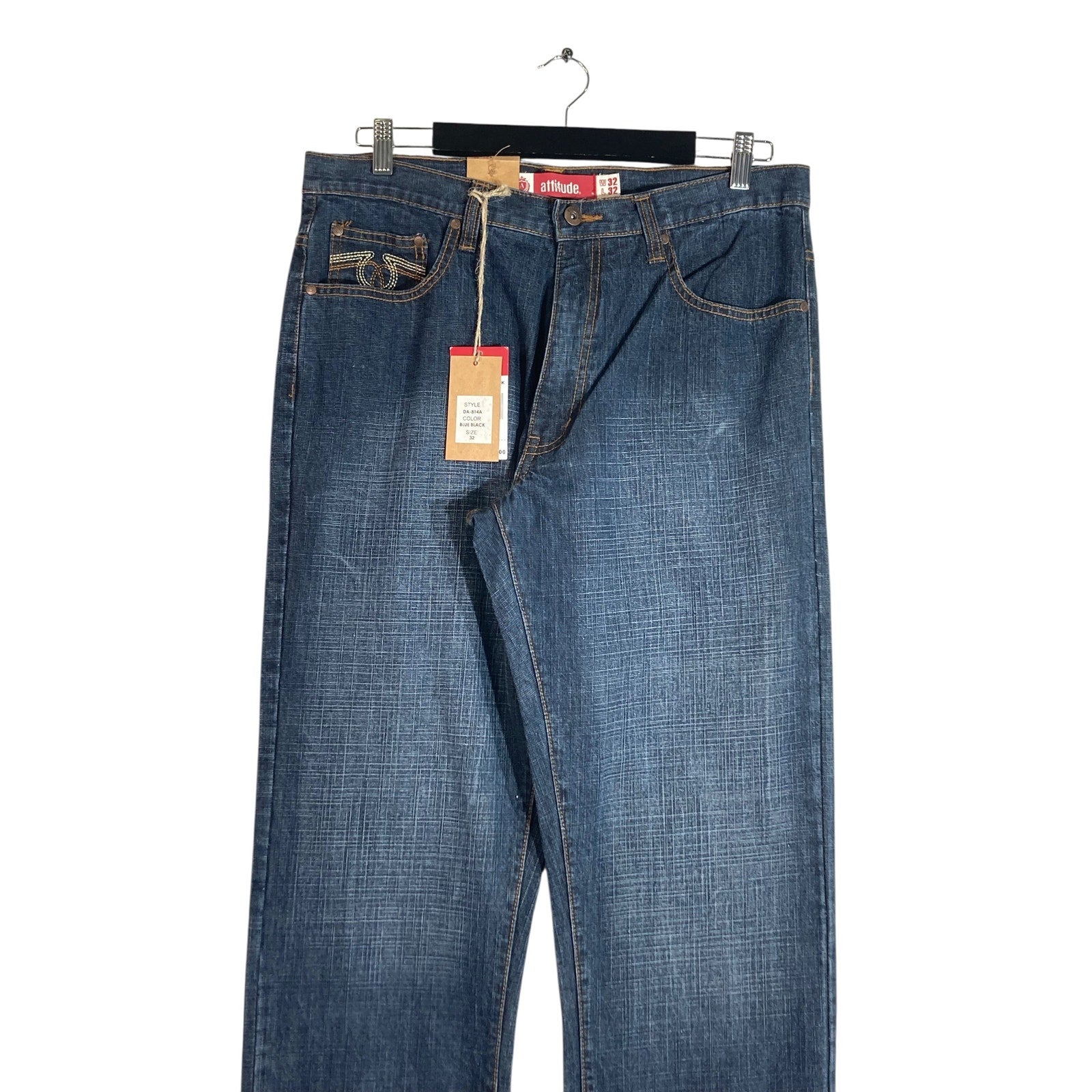 Vintage NWT Attitude Straight Leg Denim Jeans 32x32