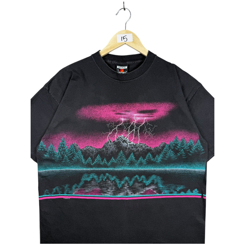 Vintage Lightning Graphic AOP T-Shirt