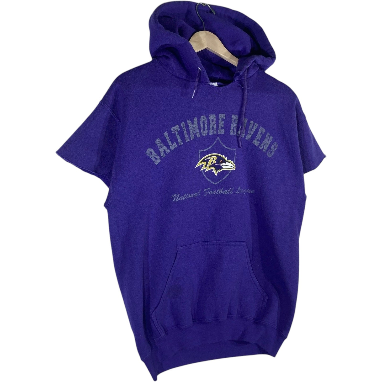 Vintage Baltimore Ravens Logo Athletic Cut-Off Hoodie