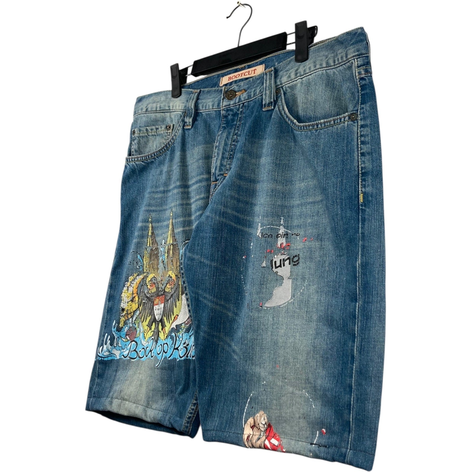 Vintage Mustang Graphic Denim Shorts 36