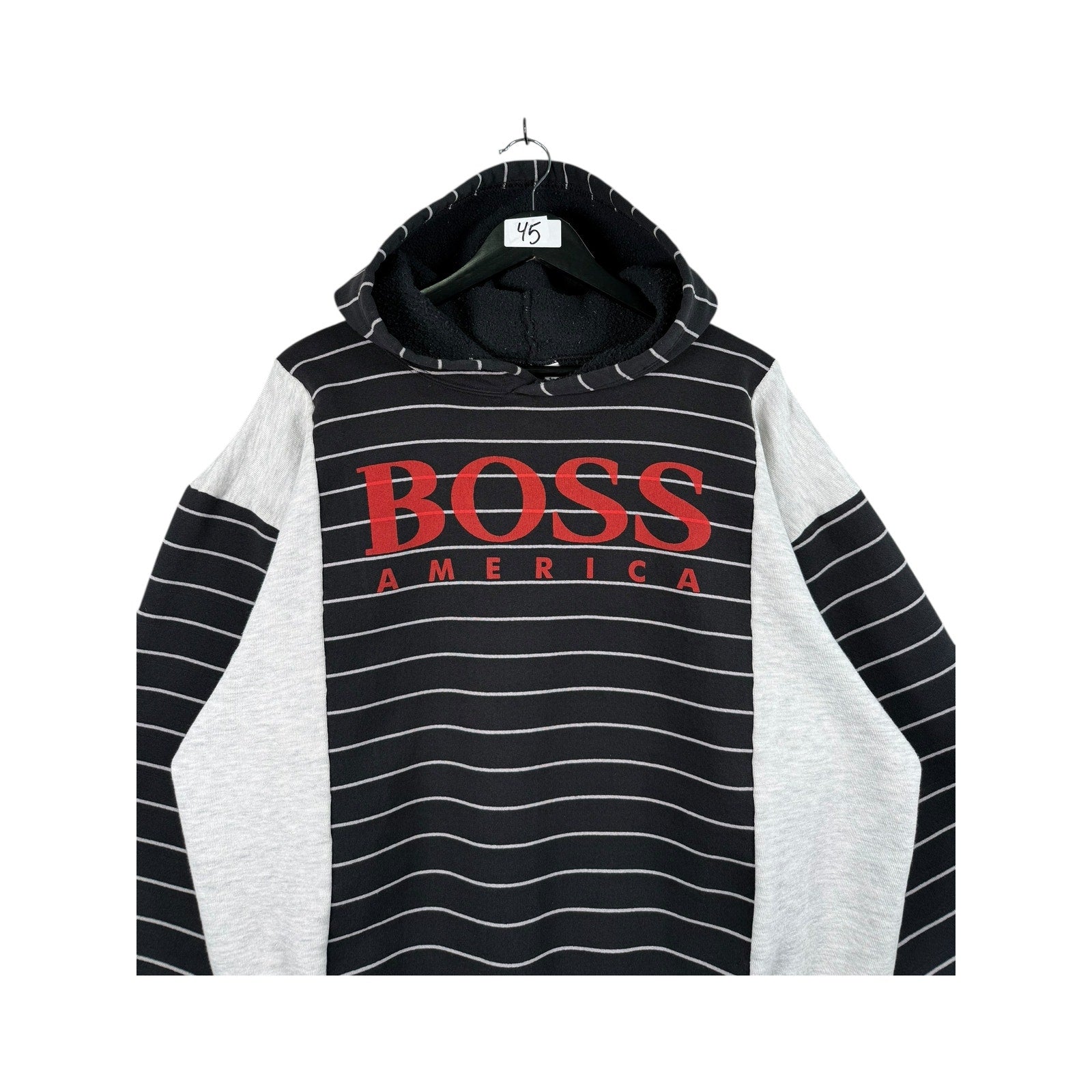 Vintage Boss America Striped Hoodie