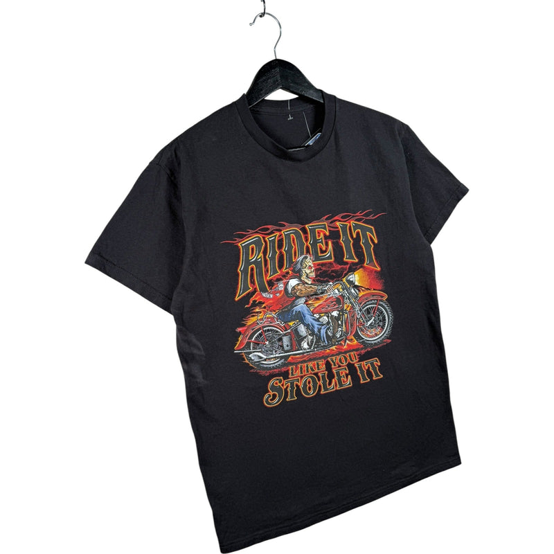 Vintage Fide It Like You Stole It Motorcycle Graphic T-Shirt