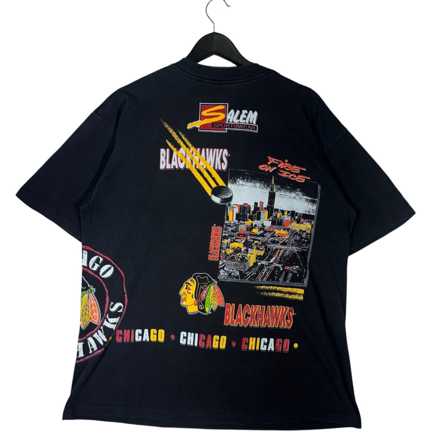 Vintage Chicago Blackhawks AOP Tee