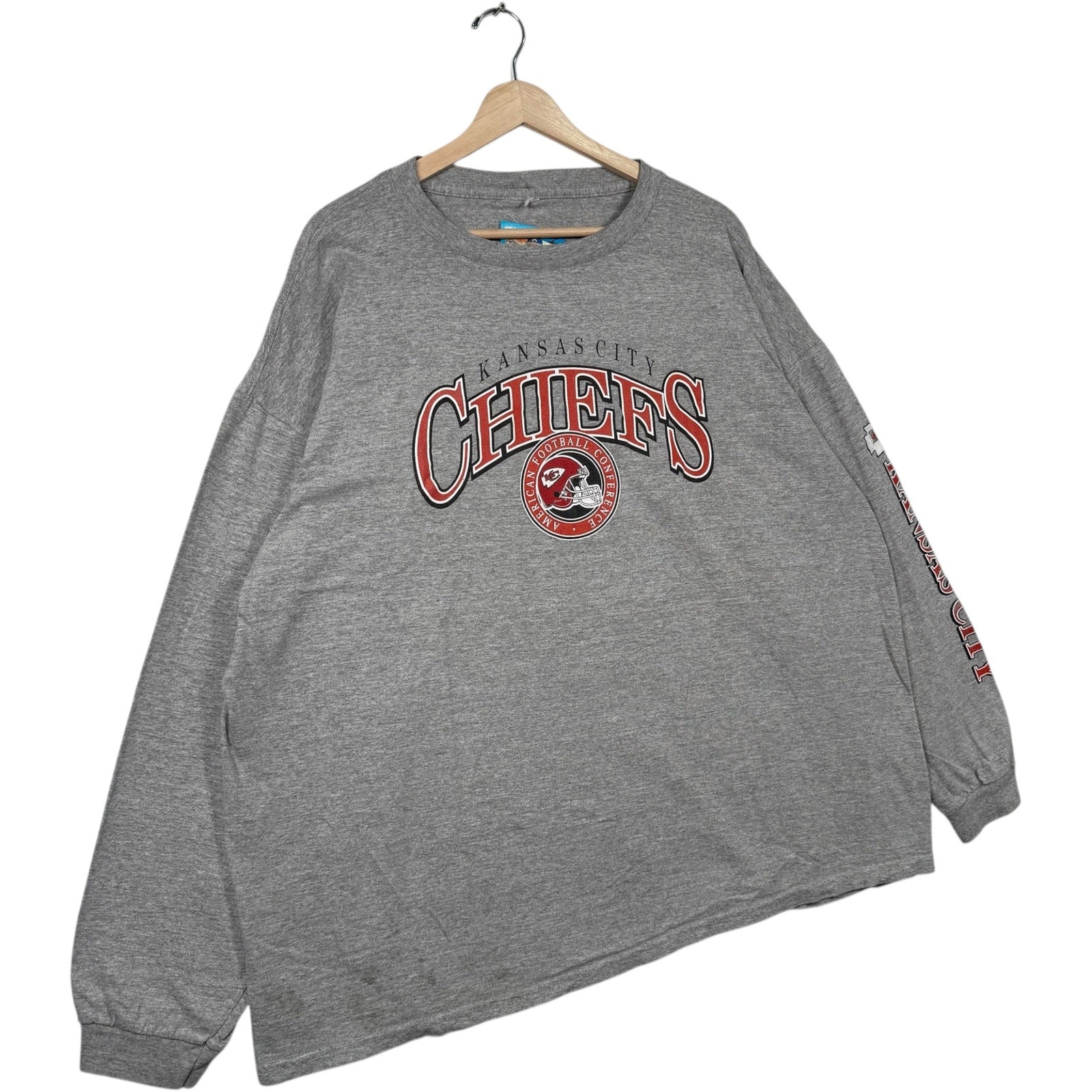Vintage Kansas City Chiefs Arm Graphic NFL Long Sleeve