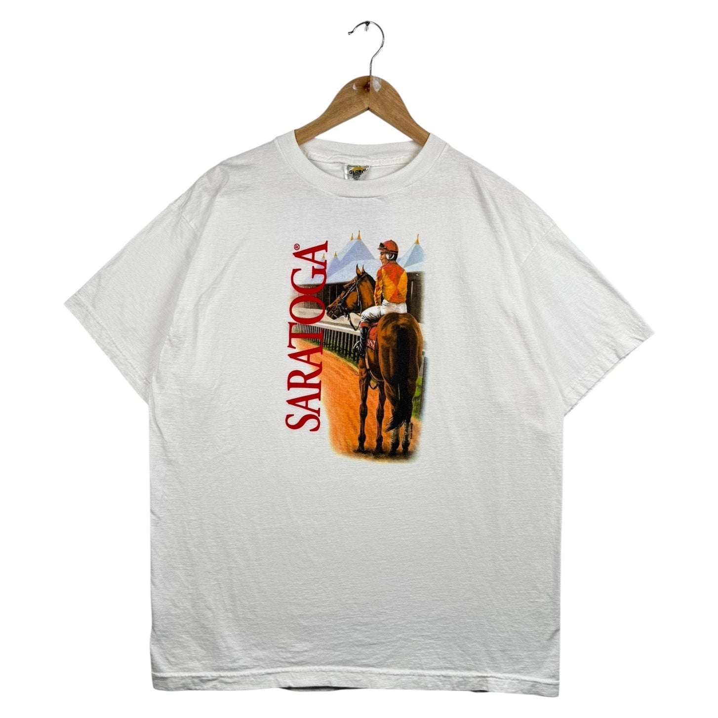 Vintage Saratoga Horse Racing Jockey T-Shirt