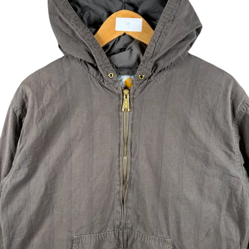 Vintage Carhartt Active Jac Stripe Hoodie Full Zip Jacket