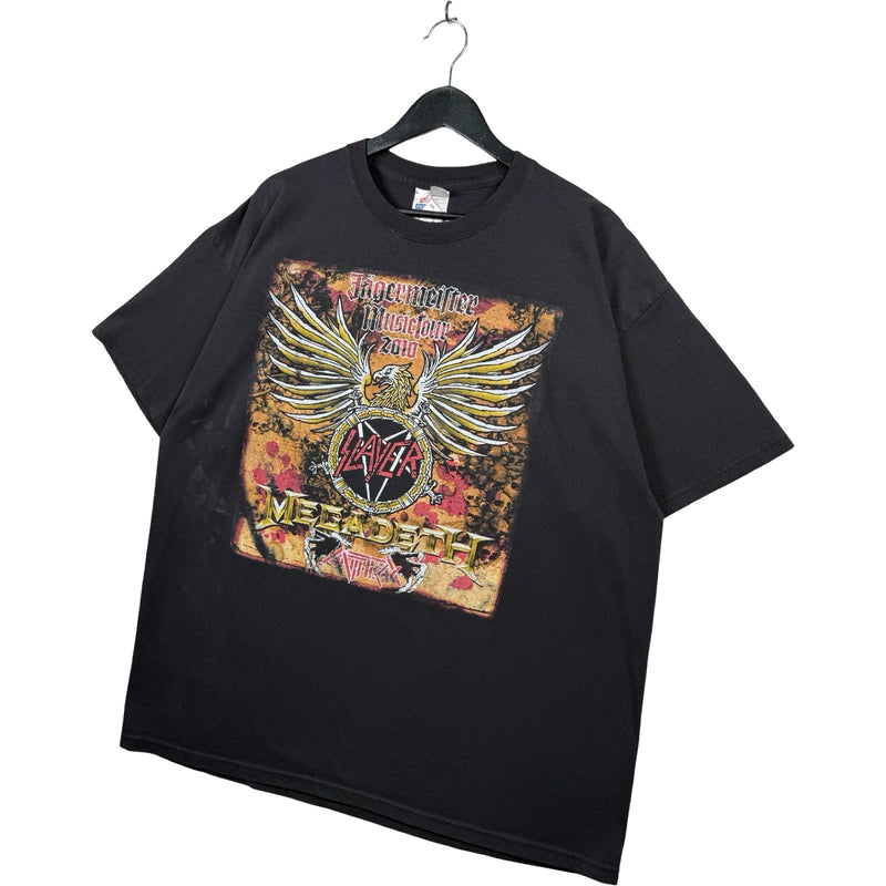Vintage Megadeth Slayer Jägermeister Music Tour T-Shirt 2010