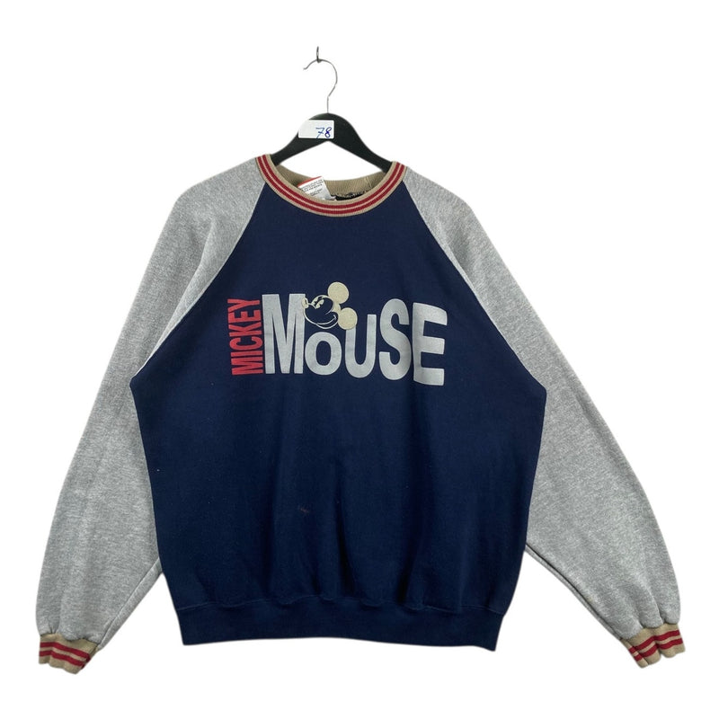 Vintage Disney Mickey Mouse Colorblock Raglan Crewneck