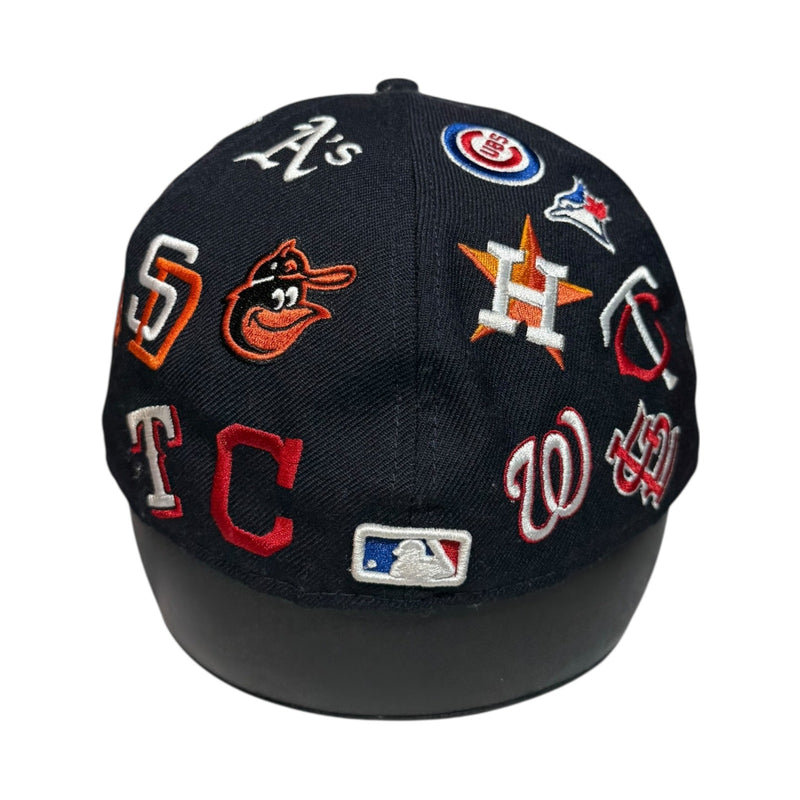 Vintage Supreme x New Era MLB Team Logos Fitted Hat