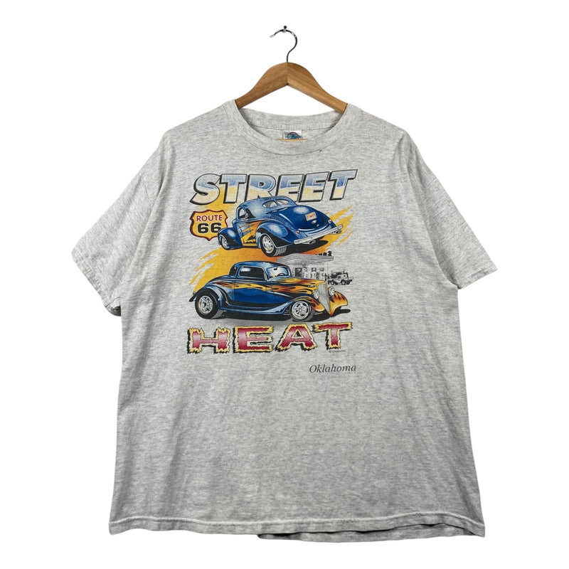 Vintage Route 66 Street Heat Oklahoma Hot Rod Graphic T-Shirt