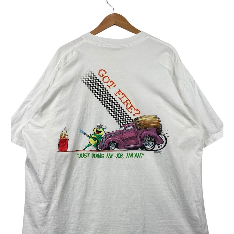 Vintage 2001 Frog Follies Hot Rod Car Show Graphic T-Shirt