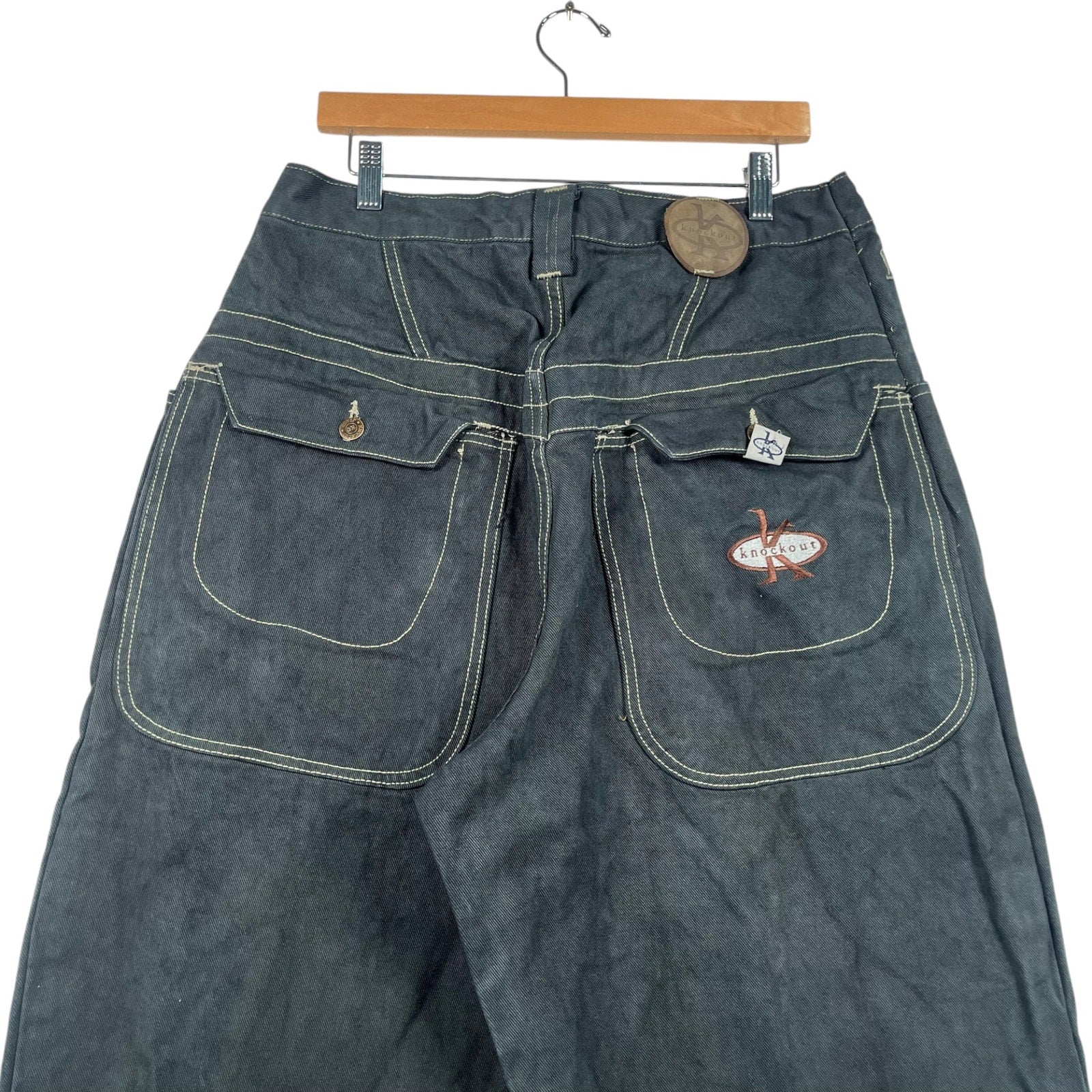 Vintage Knockout Jeans Bagy Denim 34x32