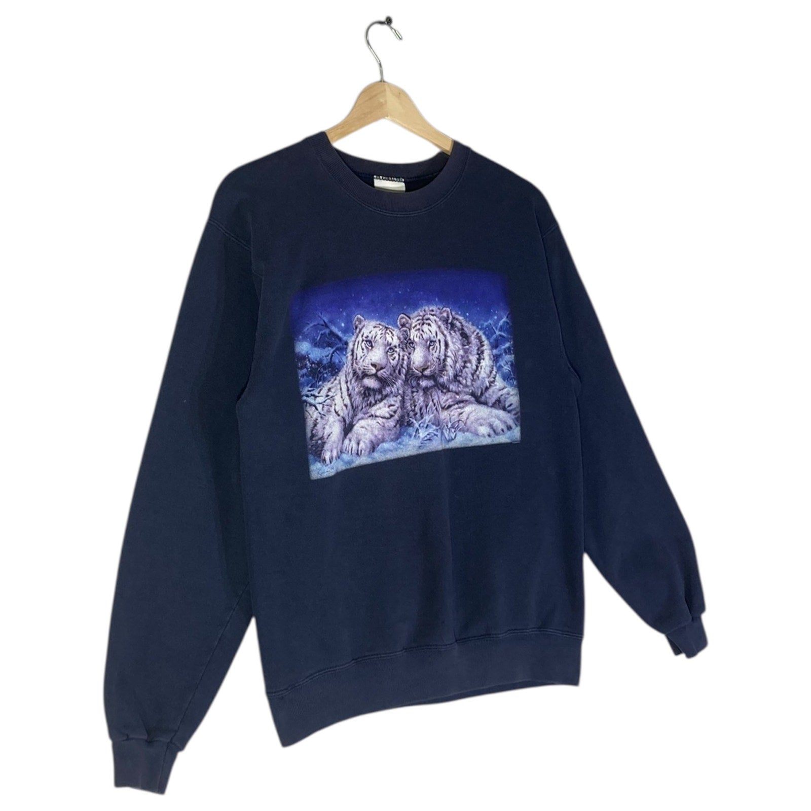 Vintage White Tiger Graphic Crewneck