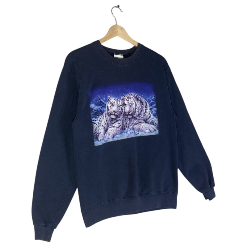 Vintage White Tiger Graphic Crewneck