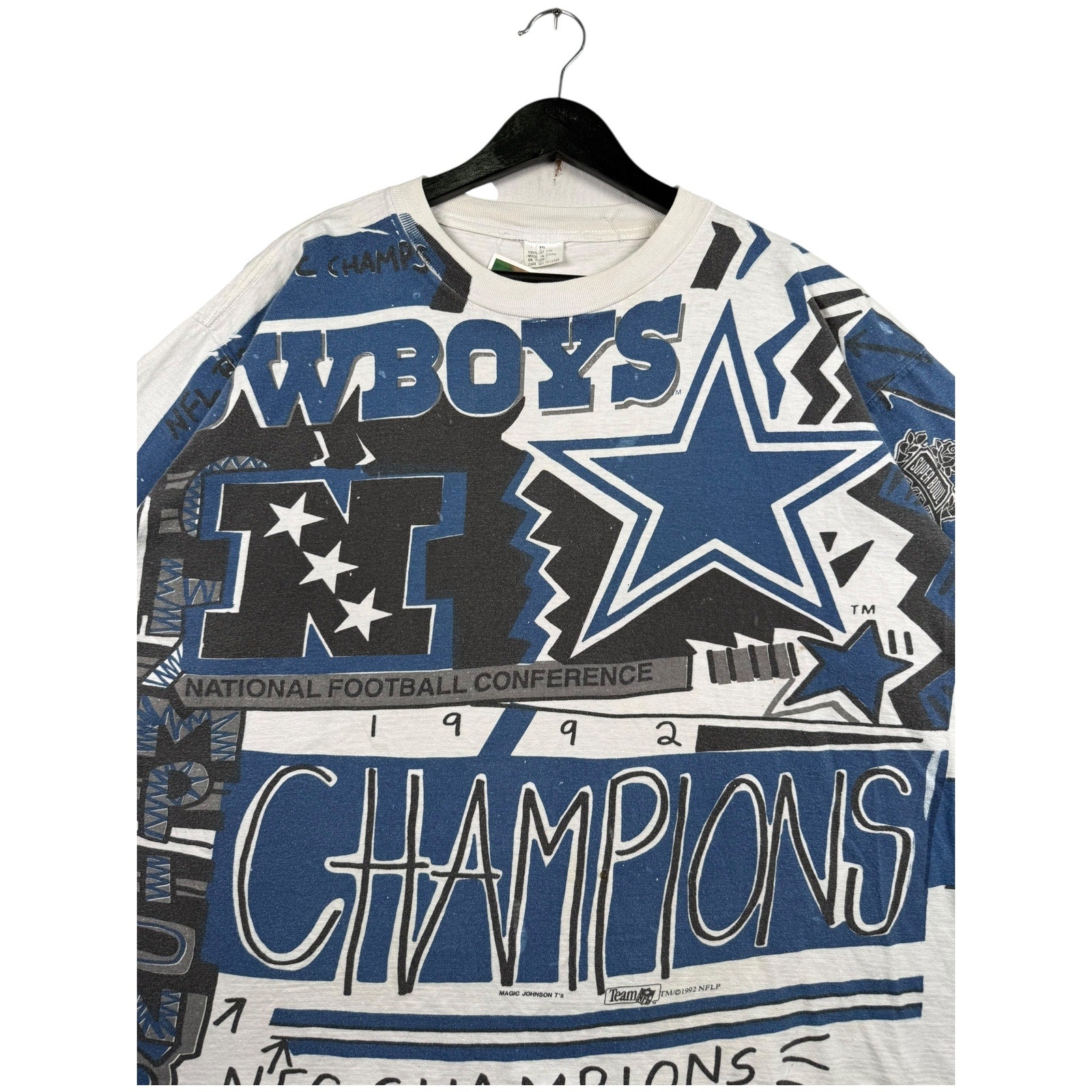 Vintage Dallas Cowboys 1992 NFC Champions NFL T-Shirt