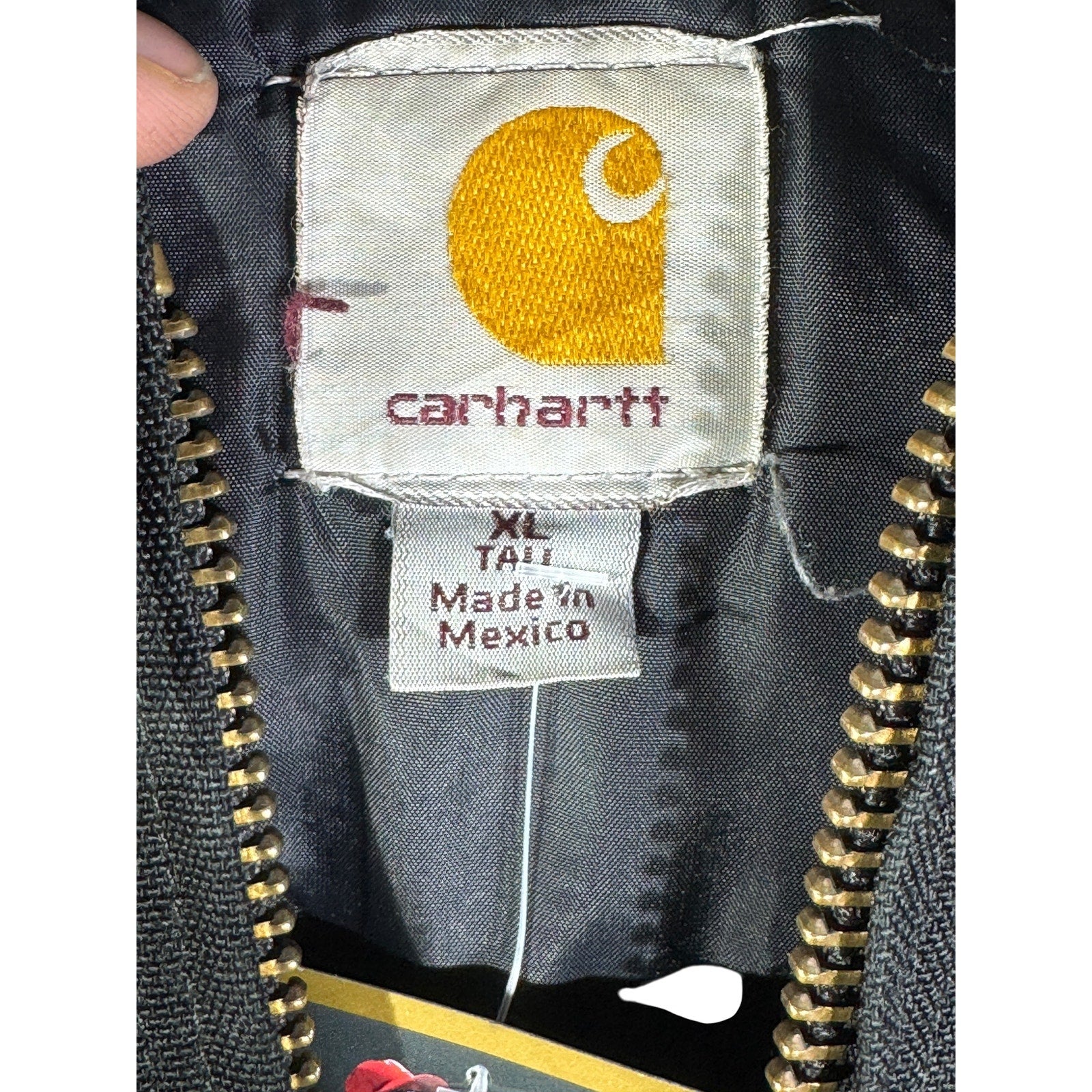 Vintage Carhartt Canvas Hooded Full Zip Workwear Jacket