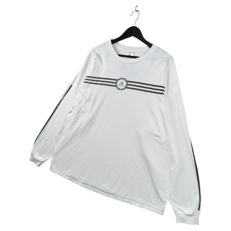 Vintage Adidas Three Stripes Logo Spell Out Long Sleeve