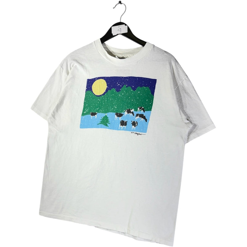 Vintage Moonlight Cow Pasture Graphic T-Shirt