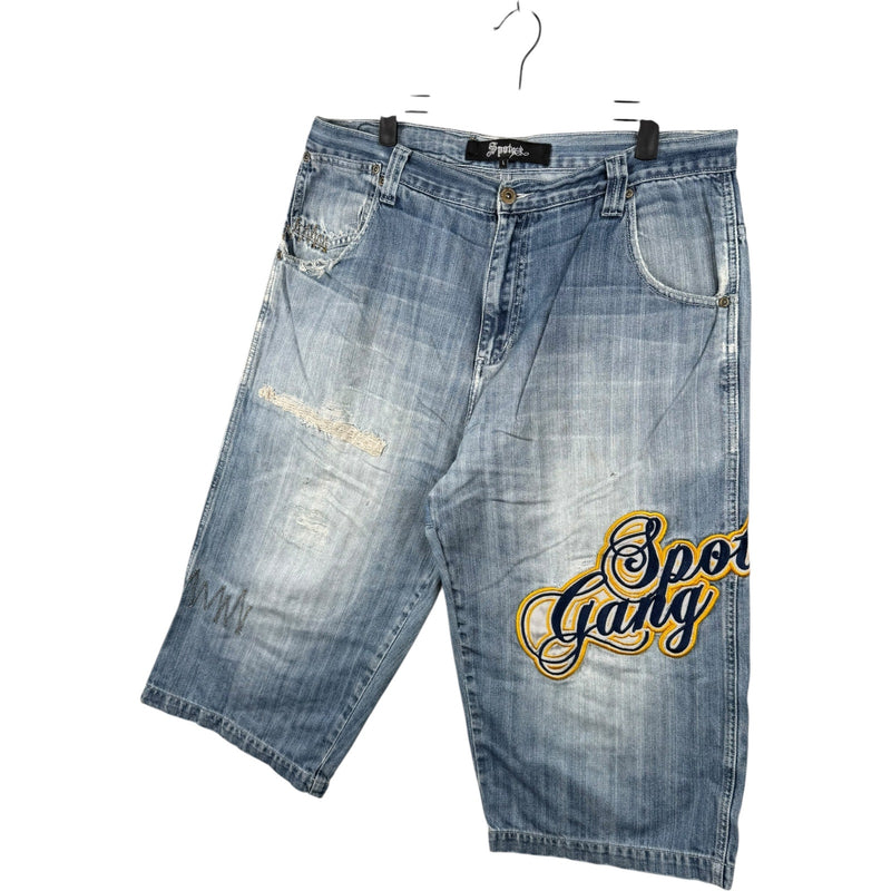Vintage Spot Gear Utility Denim Shorts 36