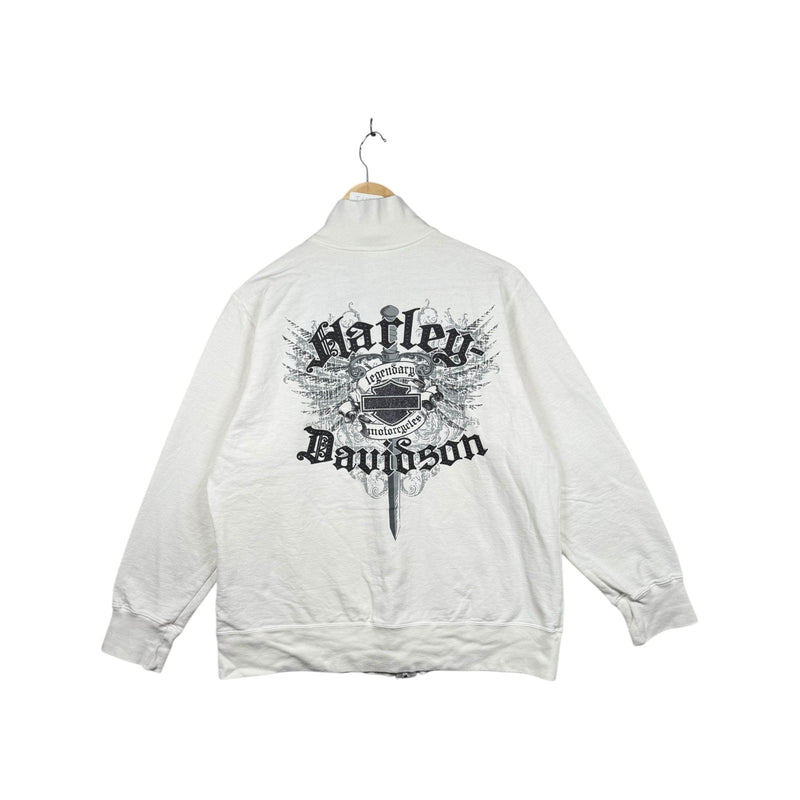 Vintage Harley Davidson Sword & Skull Zip Up Sweatshirt