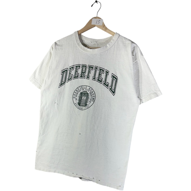 Vintage Deerfield Academy Graphic Logo T-Shirt