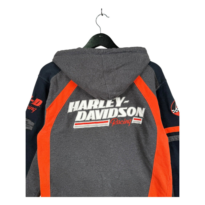 Vintage Harley Davidson Colorblock Full Zip Hoodie
