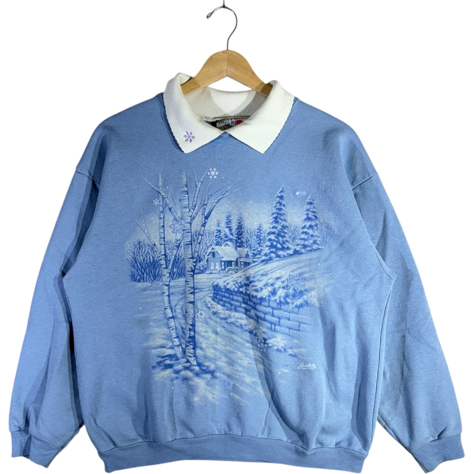 Vintage Winter Cabin Crewneck