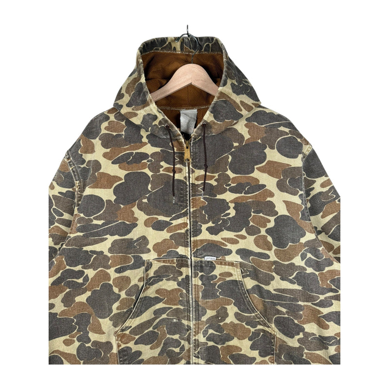 Vintage Carhartt Camo Thermal Lined Full Zip Hoodie