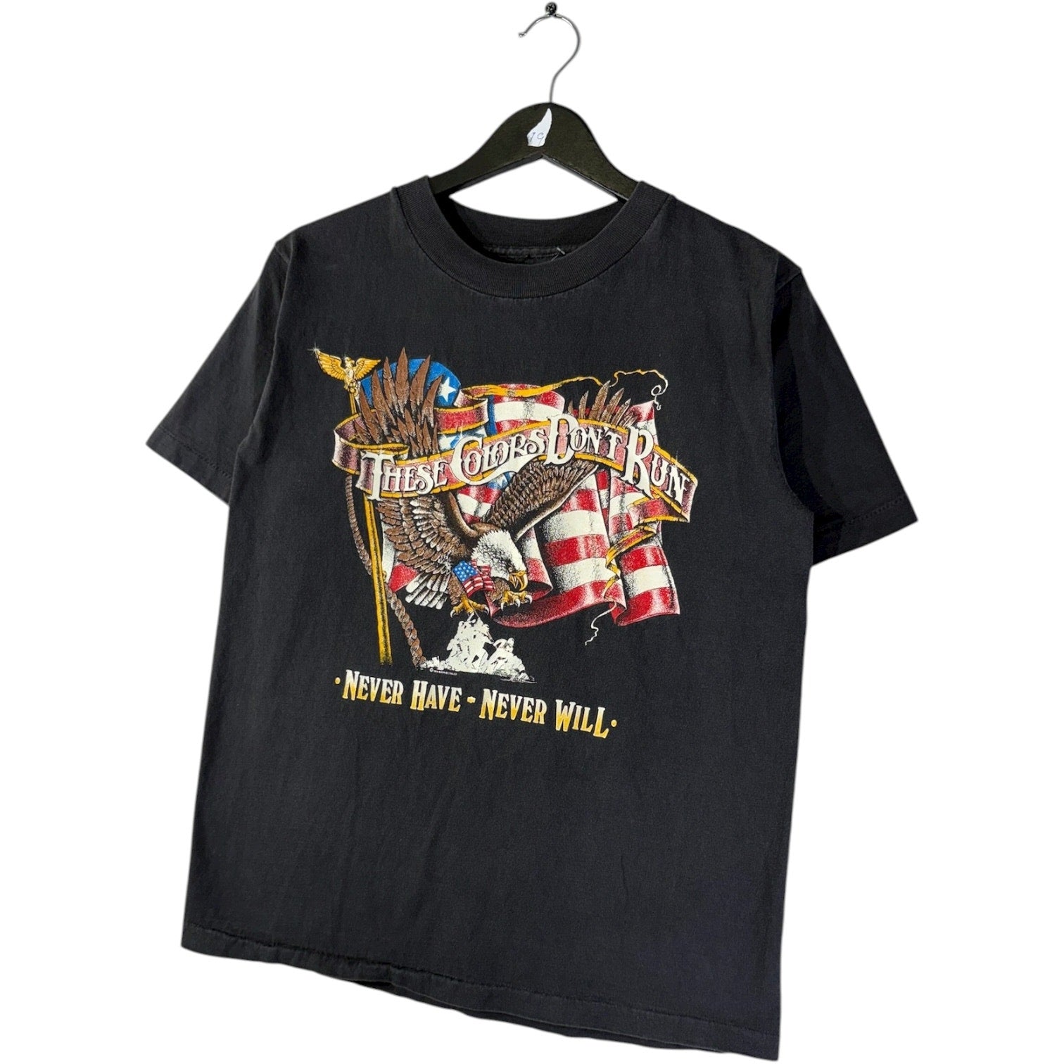 Vintage Patriotic Eagle USA Flag Graphic T-Shirt