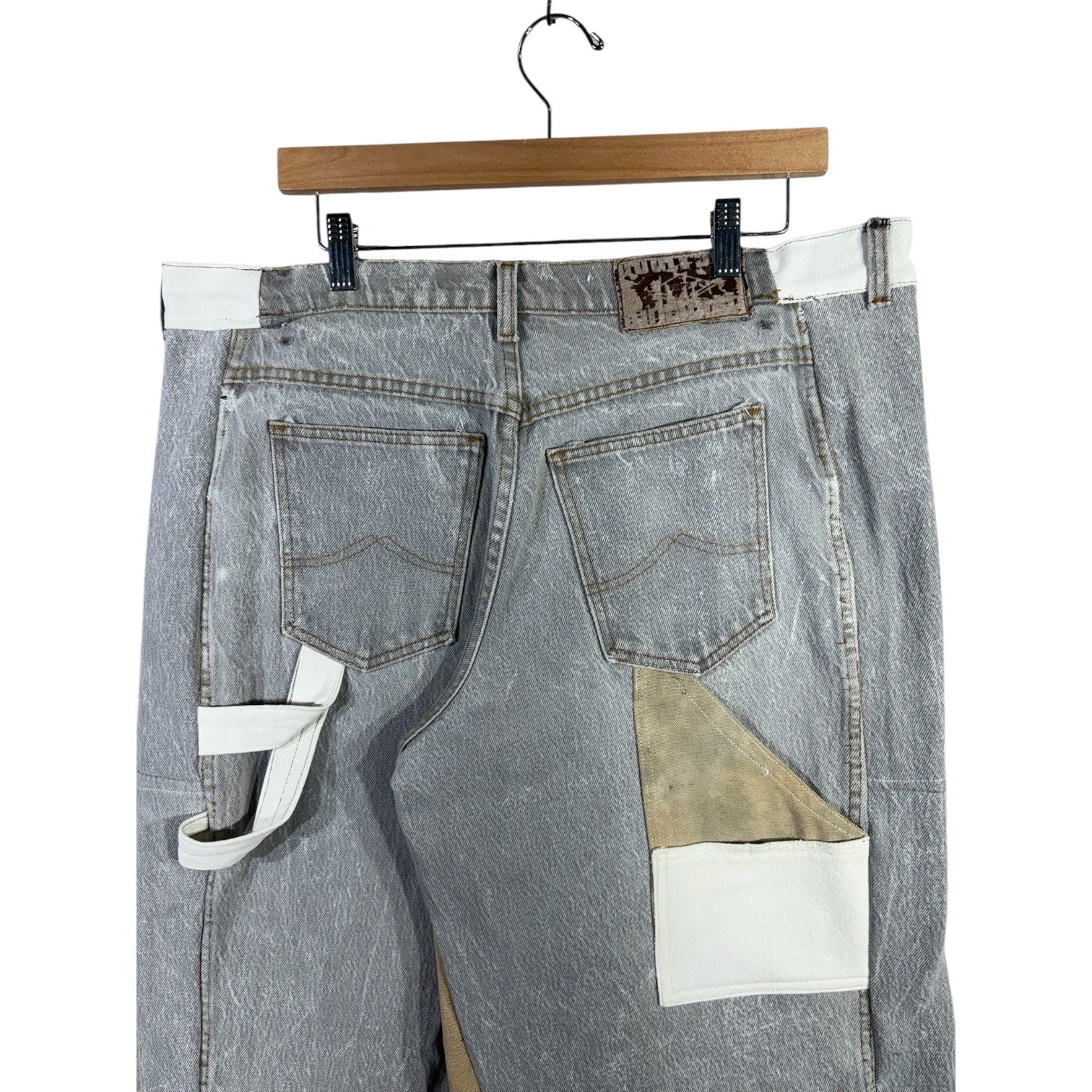 Vintage Reworked Denim Carpenter Shorts 40
