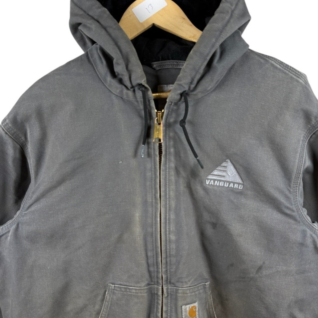 Vintage Carhartt Flannel Lined Hooded Full Zip Workwear Jacket