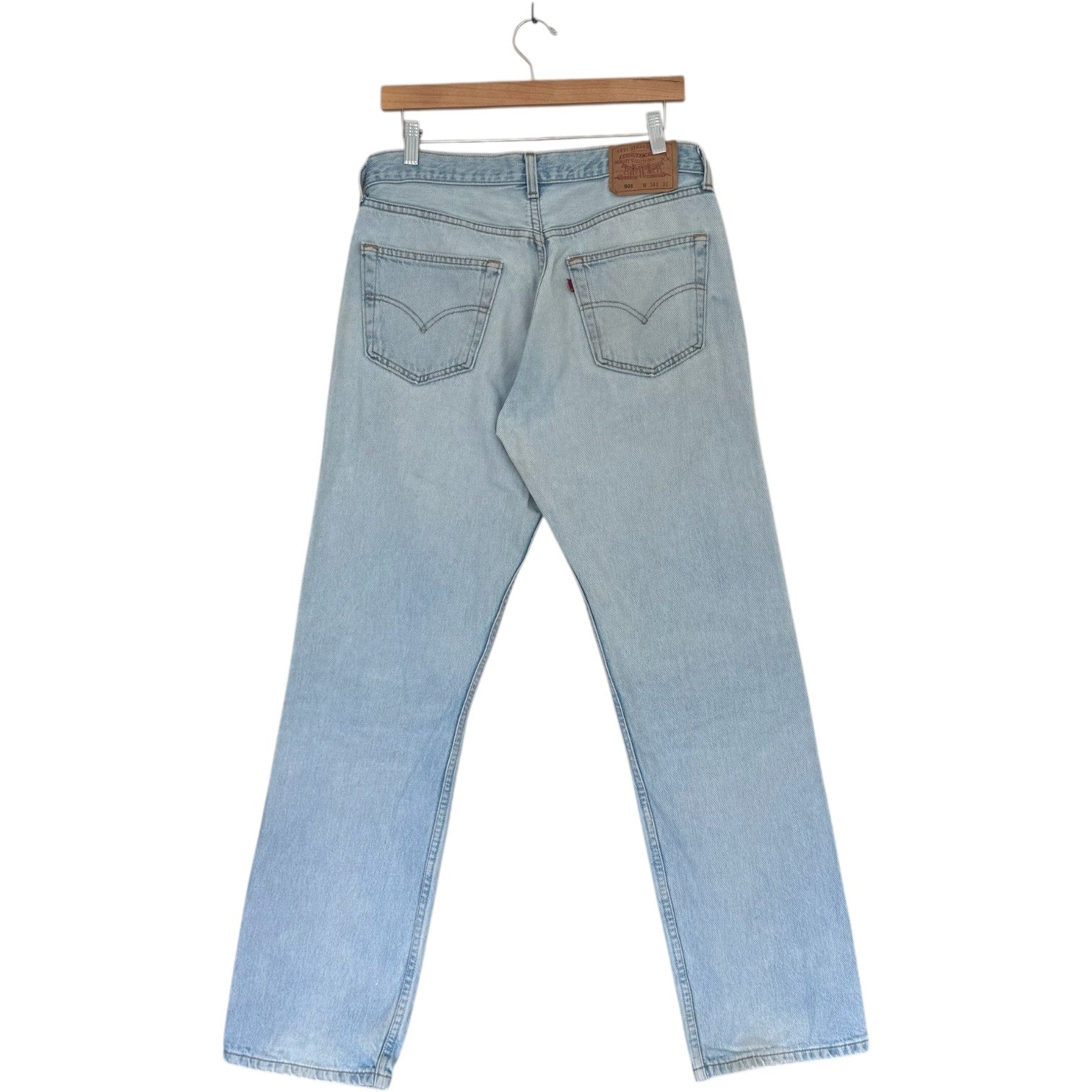 Vintage Levi's 501 Light Wash Straight Leg Jeans 34x30