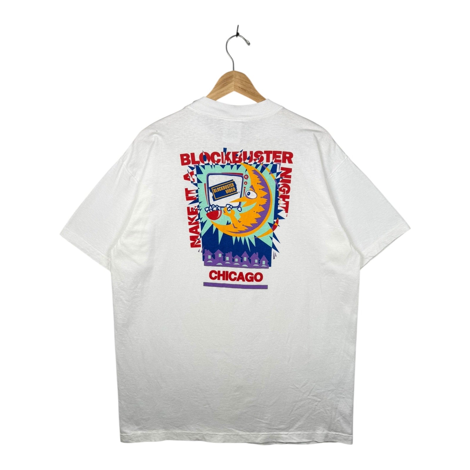 Vintage 90s Blockbuster Video Chicago T-Shirt