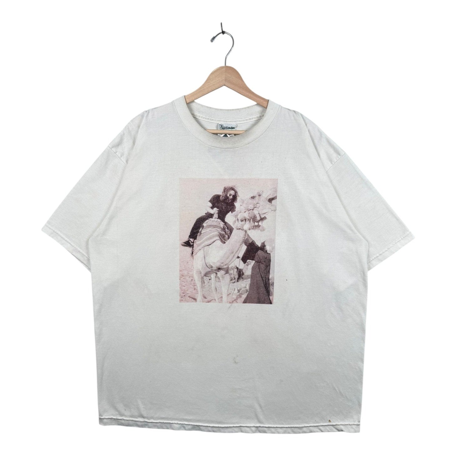 Vintage Camel Rider Desert Photo Graphic T-Shirt