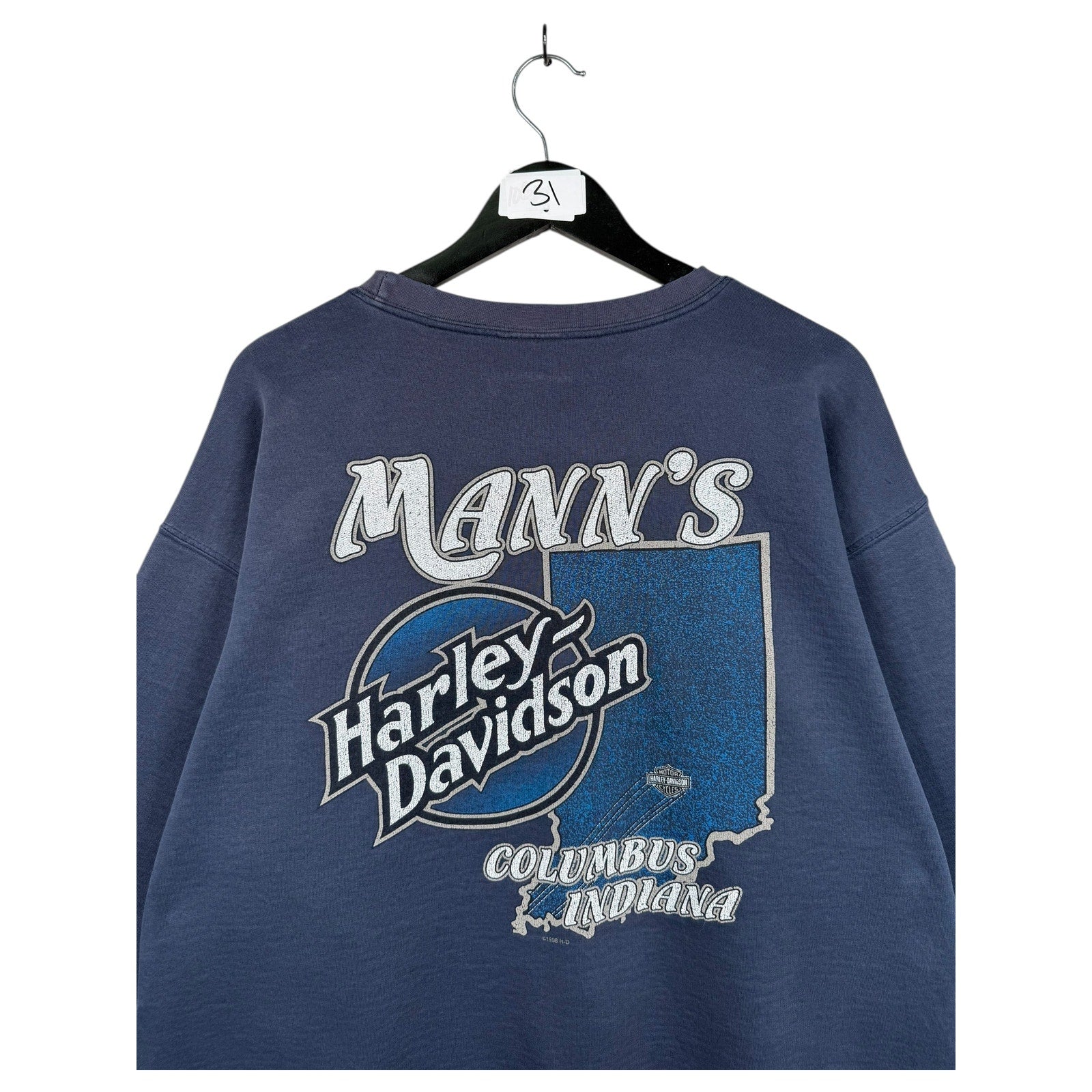 Vintage Harley Davidson Mann's Columbus Indiana Crewneck