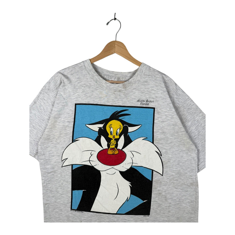 Vintage Looney Tunes Sylvester and Tweety Miami Beach T-Shirt