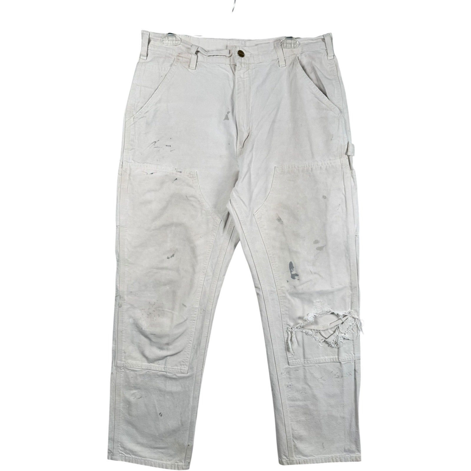 Vintage Carhartt Distressed Double Knee Carpenter Work Pants 34