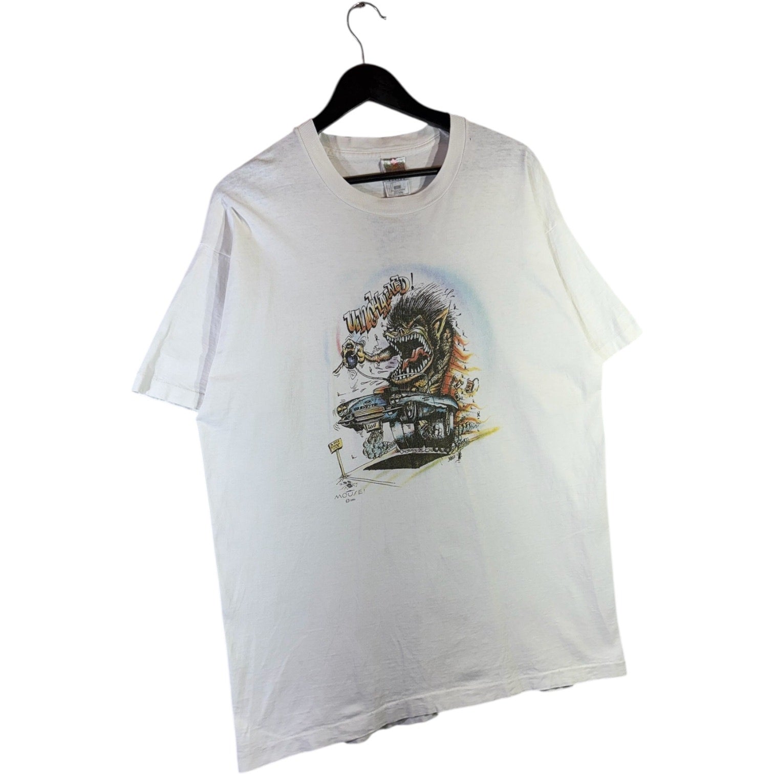 Vintage Unhinged Monster Car Graphic T-Shirt