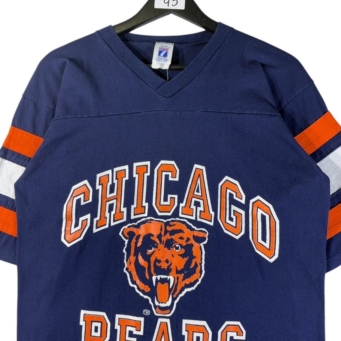 Vintage Chicago Bears NFL Graphic V-Neck T-Shirt