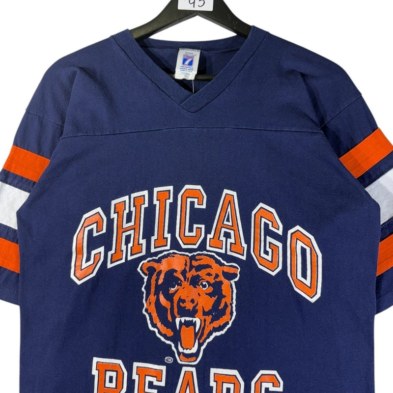 Vintage Chicago Bears NFL Graphic V-Neck T-Shirt