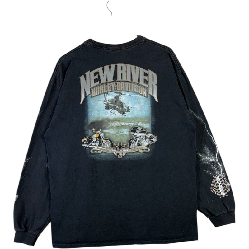 Vintage Harley Davidson Motorcycles New River Long Sleeve