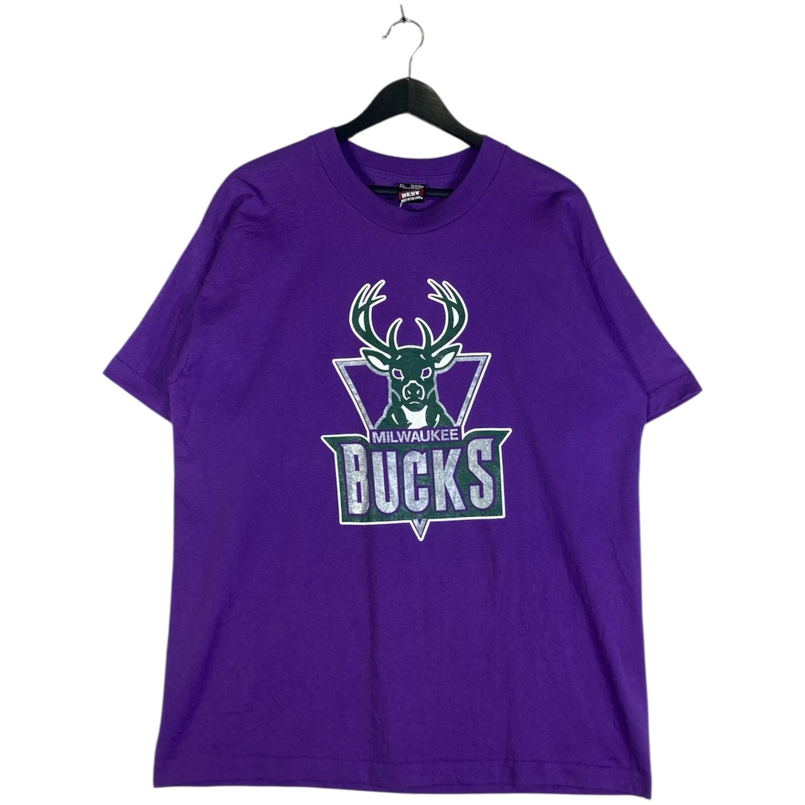 Vintage Milwaukee Bucks Chest Logo NBA T-Shirt