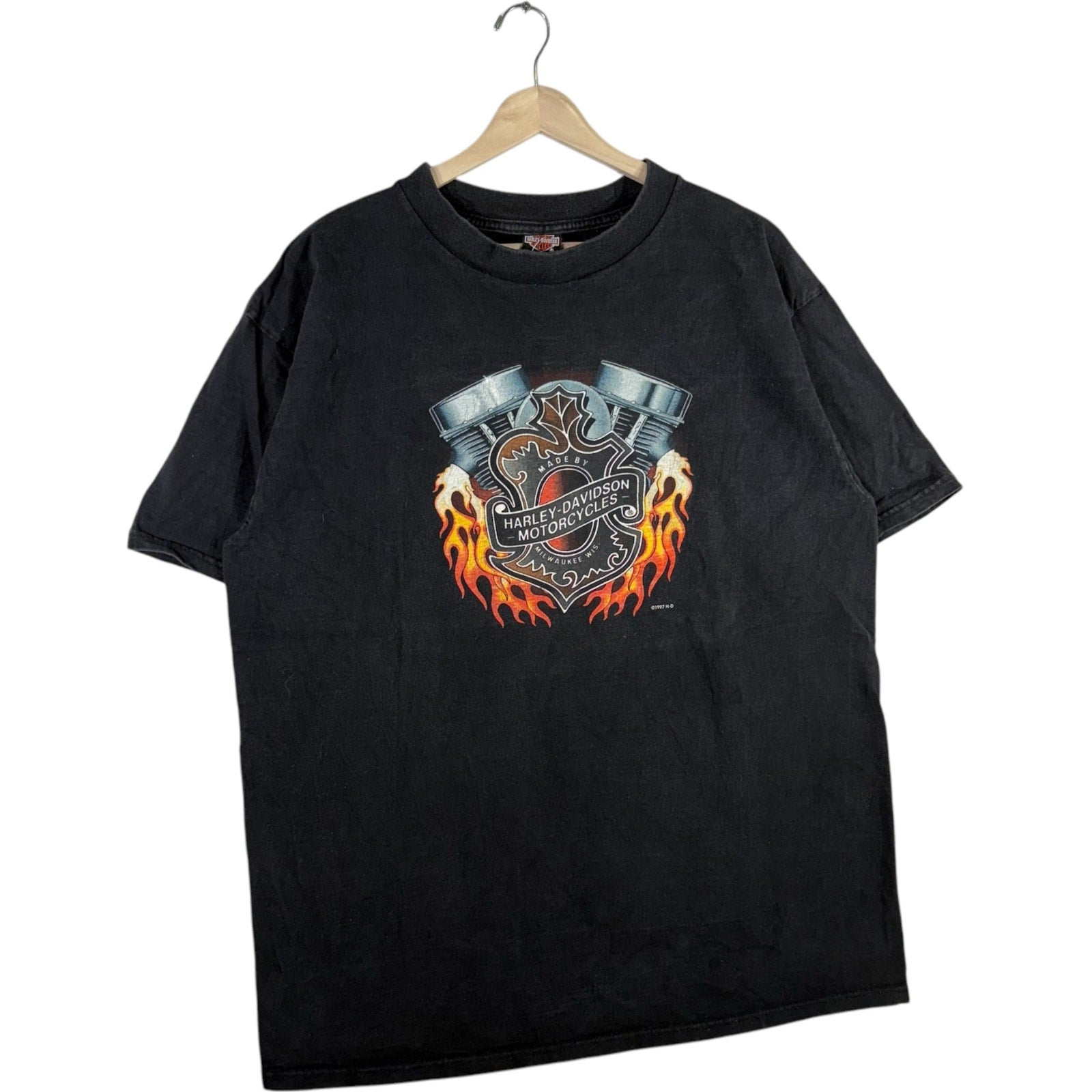 Vintage Skrews On Fire Harley Davidson Tee