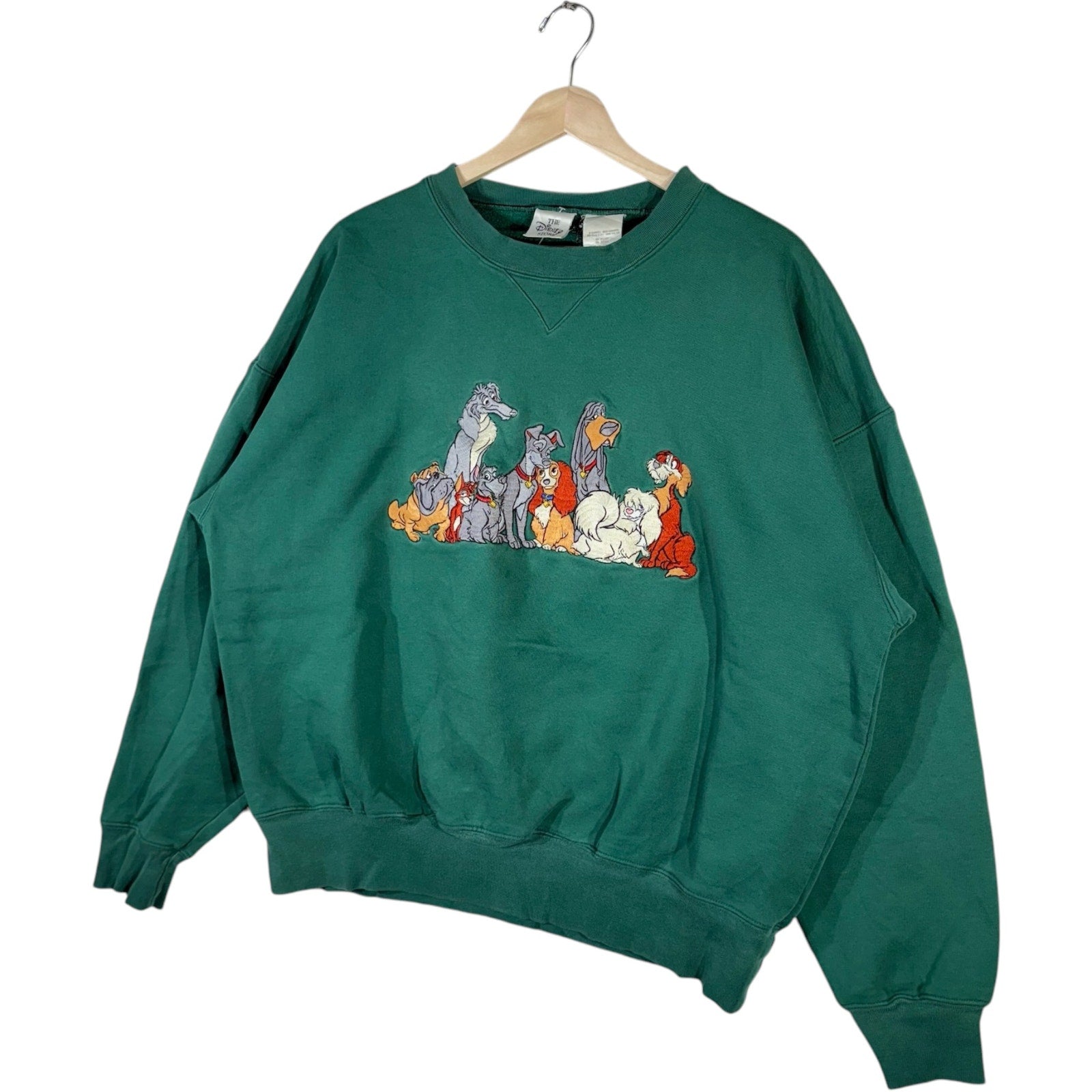 Vintage Lady And The Tramp Embroidered Crewneck