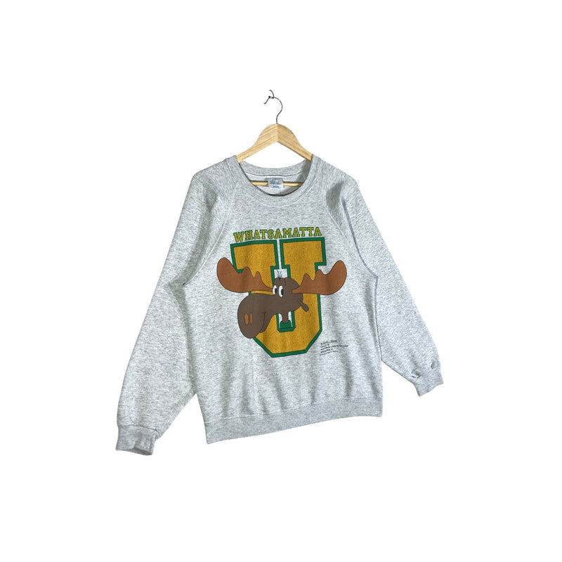 Vintage Whatsamatta University Rocky & Bullwinkle Crewneck