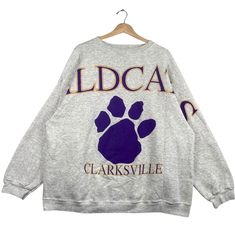 Vintage Clarksville Wildcats Paw Print Crewneck
