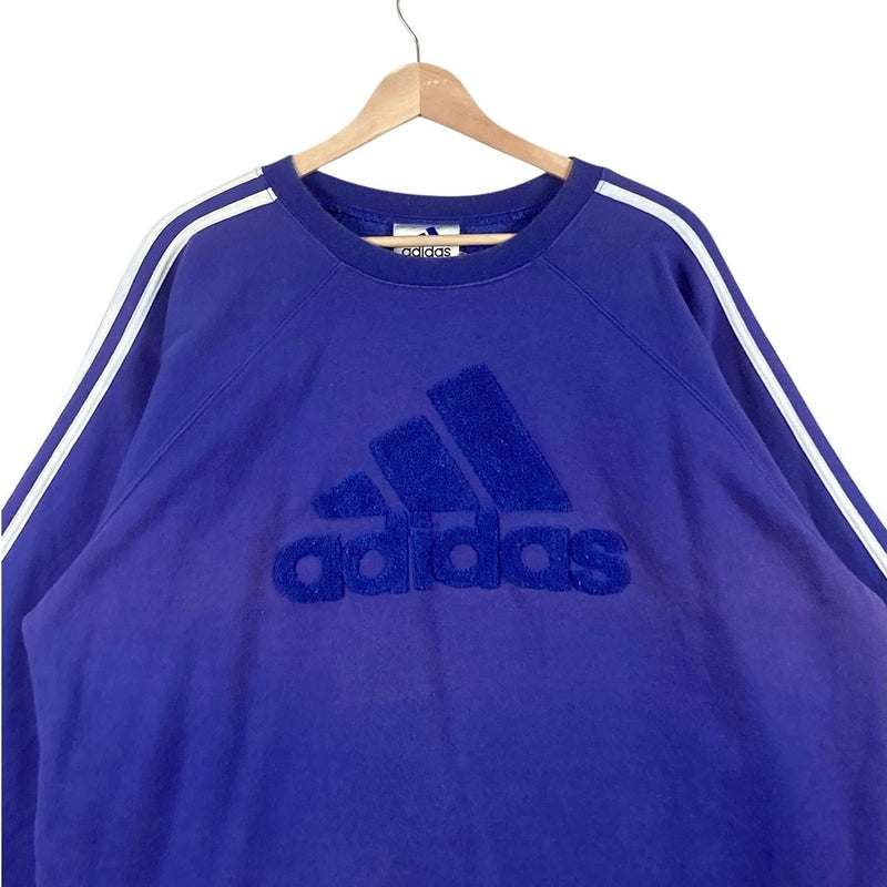 Vintage Adidas Trefoil Logo 3-Stripes Crewneck
